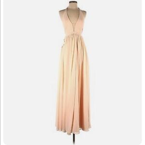 Fame and Partners Plunge Halter Maxi Dress